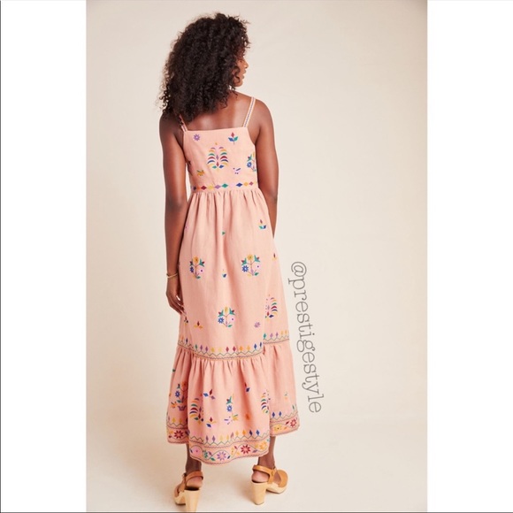 Anthropologie Amber Embroidered Maxi Dress - Picture 4 of 5